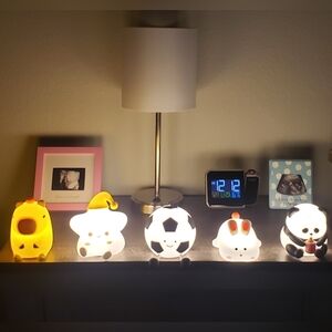 Kids Night Light Up Dimmable Rechargeable Silicon Small Lamps